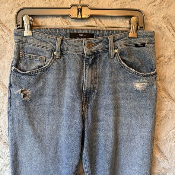 Mavi Jean Size 29 X 27 Viola High Rise Slim Straight Cropped Distressed - Picture 16 of 16